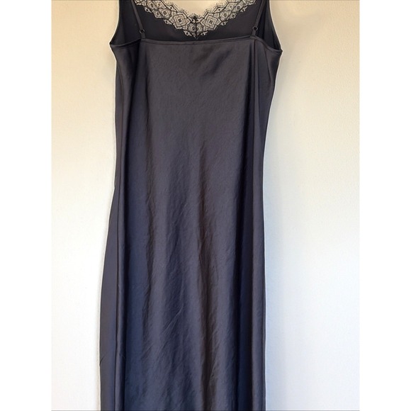Wilfred Classic Black Lace Trim Midi Slip Dress Womens Medium - Picture 9 of 14